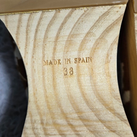 Free People Corbin Hair On Clog Cow Print Wooden Platform Mules EU 38 US 7 NEW - Picture 8 of 9